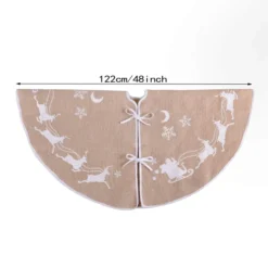 Burlap Beige Christmas Tree Skirt Decoration 48in -Christmas Decoration Shop Christmas Burlap Tree Skirt 4 result 600x600 1