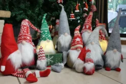 2pcs Couple Plush Gnome Ornaments Tabletop