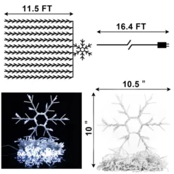 357 LED White Christmas Snowflake String Lights Outdoor 11.5ft -Christmas Decoration Shop Christmas Lights Outdoor Snowflake String Lights 4 result 600x600 1