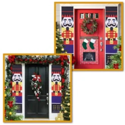 Life Size Nutcracker Outdoor Wall Christmas Banner