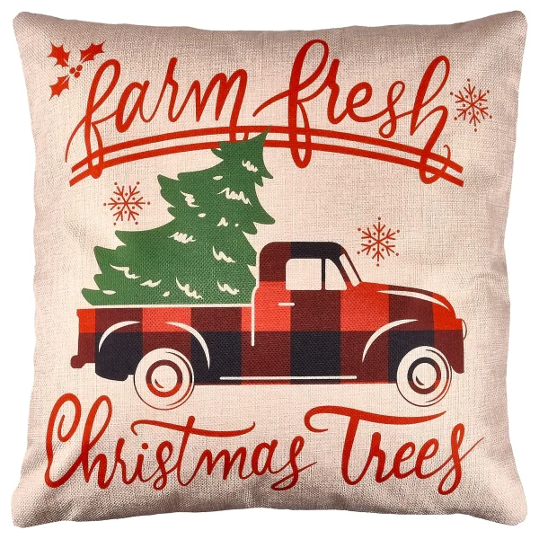 6pcs Buffalo Plaid Christmas Pillow Covers 7 6pcs Buffalo Plaid Christmas Pillow Covers - Image 5
