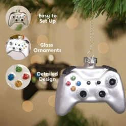 2pcs Christmas Glass Game Controller Ornament -Christmas Decoration Shop Christmas Tree Game Controller Ornament Decoration Black and White 4 result 600x600 1
