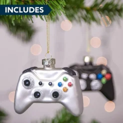 2pcs Christmas Glass Game Controller Ornament -Christmas Decoration Shop Christmas Tree Game Controller Ornament Decoration Black and White 6 result 600x600 1