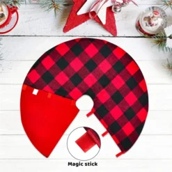Christmas Tree Skirt Thick Plaid Red Baffalo 36in -Christmas Decoration Shop Christmas Tree Skirt Thick Plaid Red Baffalo 36in 5 result 600x600 1