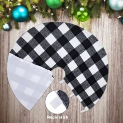 Christmas Tree Skirt Thick Plaid White Baffalo 36in -Christmas Decoration Shop Christmas Tree Skirt Thick Plaid White Baffalo 36in 6 result 600x600 1