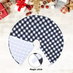 Buffalo Plaid Christmas Tree Skirt 36in -Christmas Decoration Shop Christmas Tree Skirt Thin Plaid White Baffalo 36in 6 result 600x600 1
