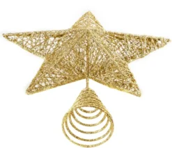 Christmas Glitter Lighted Gold Star Tree Topper -Christmas Decoration Shop Christmas Tree Toppers Glitter Gold Star Tree Topper Lighted with Warm White LED 5 result 600x518 1