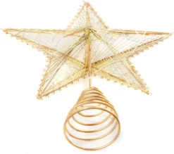 Lighted Christmas Tree Topper Gold Star -Christmas Decoration Shop Christmas Tree Toppers Gold Star Tree Topper Lighted with Warm White LED Lights 5 result 600x531 1