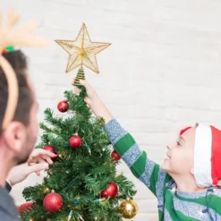 Lighted Christmas Tree Topper Gold Star -Christmas Decoration Shop Christmas Tree Toppers Gold Star Tree Topper Lighted with Warm White LED Lights 6 result 600x600 1