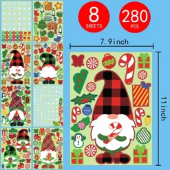 300pcs Christmas Gnome Window Clings -Christmas Decoration Shop Christmas Window Clings Gnome 300 Pcs 3 result 600x600 1