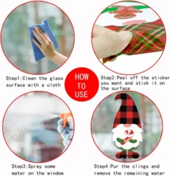 300pcs Christmas Gnome Window Clings -Christmas Decoration Shop Christmas Window Clings Gnome 300 Pcs 4 result 600x623 1
