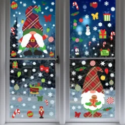 300pcs Christmas Gnome Window Clings -Christmas Decoration Shop Christmas Window Clings Gnome 300 Pcs 6 result 600x600 1