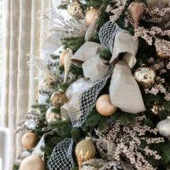 King Of Christmas Netted Stretch Ribbon (10 Yards) -Christmas Decoration Shop ChristmasChic4 4a12bccd bfa8 4502 9947 0a0f4ca27fd4