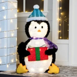 Collapsible LED Light Up Penguin Decoration 30in -Christmas Decoration Shop Collapsible Penguin LED Yard Light 30in 2 600x600 1