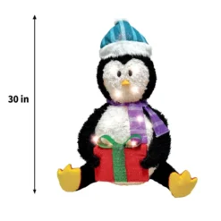 Collapsible LED Light Up Penguin Decoration 30in -Christmas Decoration Shop Collapsible Penguin LED Yard Light 30in 3 600x600 1