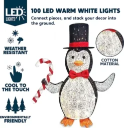 3ft 120 LED Collapsible Penguin Yard Light 10 3ft 120 LED Collapsible Penguin Yard Light -Christmas Decoration Shop Collapsible Penguin LED Yard Light 3ft 2 600x623 1