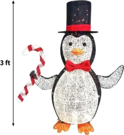 3ft 120 LED Collapsible Penguin Yard Light 13 3ft 120 LED Collapsible Penguin Yard Light -Christmas Decoration Shop Collapsible Penguin LED Yard Light 3ft 5 600x654 1