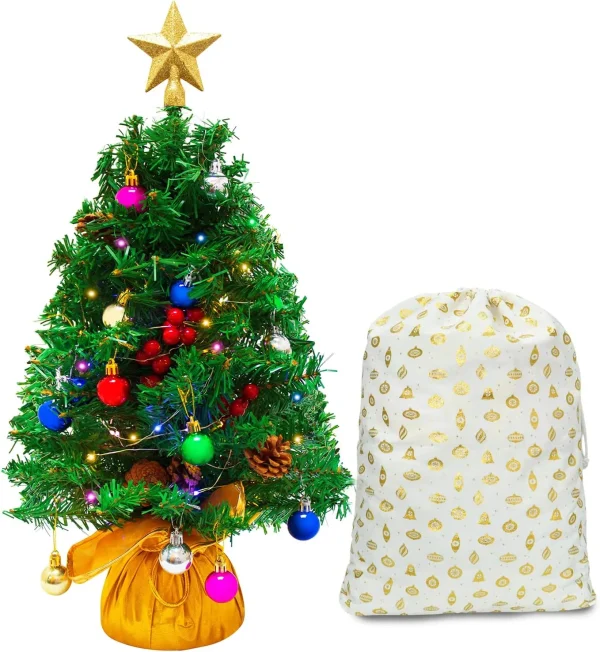 50 Multicolor LED Lights Prelit DIY Mini Christmas Tree 24in 3 50 Multicolor LED Lights Prelit DIY Mini Christmas Tree 24in