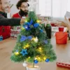 DIY Blue Small Tabletop Christmas Tree With LED Lights 24 In -Christmas Decoration Shop DIY Tabletop Mini Christmas Tree Blue 24in 1 result 1 600x600 1