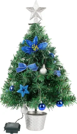 DIY Blue Small Tabletop Christmas Tree With LED Lights 24 In -Christmas Decoration Shop DIY Tabletop Mini Christmas Tree Blue 24in 6 result 600x1044 1