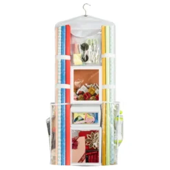 Double Sided Hanging Wrapping Paper Organizer Storage