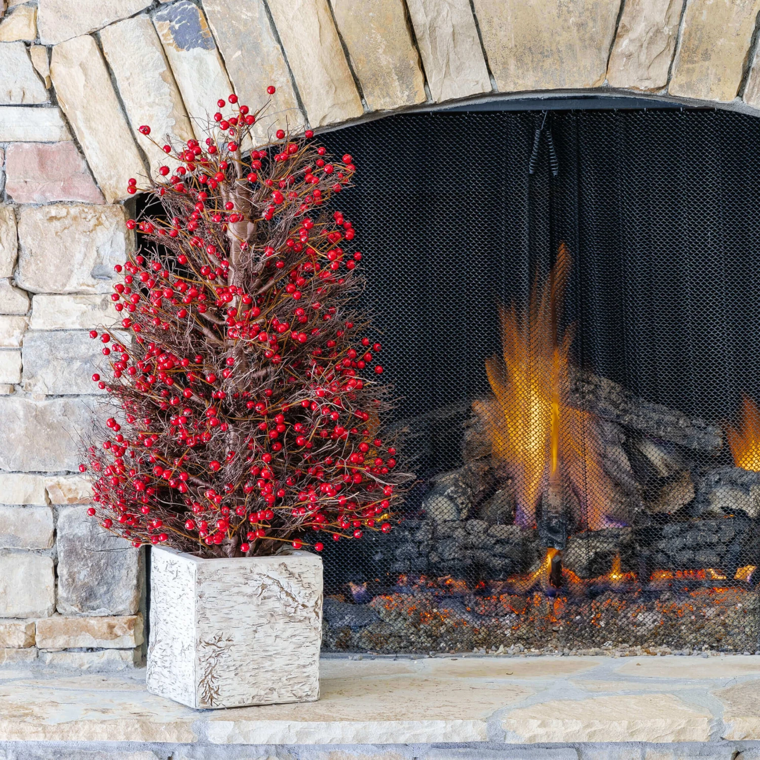 King Of Christmas 3' Red Berry Tabletop Tree Unlit 3 King Of Christmas 3' Red Berry Tabletop Tree Unlit