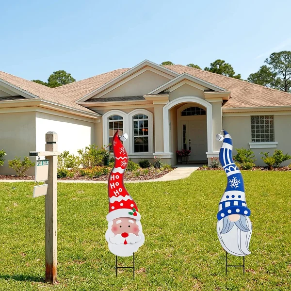 Snowman And Santa Christmas Yard Signs 7 Snowman And Santa Christmas Yard Signs - Image 5