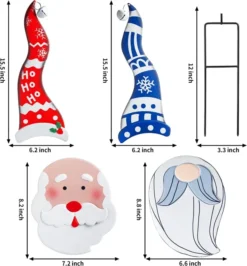 Snowman And Santa Christmas Yard Signs 13 Snowman And Santa Christmas Yard Signs -Christmas Decoration Shop Gnome and Santa Metal Yard Signs result 600x646 1