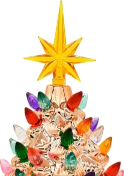 9.25in Prelit Gold Ceramic Tabletop Christmas Tree -Christmas Decoration Shop Gold Ceramic Christmas Tree 9in 5 result 600x856 1