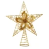 Gold LED Christmas Star Tree Topper -Christmas Decoration Shop Gold Star Flower Tree Topper Warm White 3 result 600x600 1