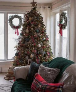 King Of Christmas 10' King Fraser Fir Quick-Shape Artificial Christmas Tree With 1600 Warm White & Multi-Color LED Lights -Christmas Decoration Shop King Fraser Fir Artificial Tree