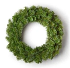 King Of Christmas 36" King Douglas Fir Wreath With 150 Warm White LED Lights (Plug Operated)