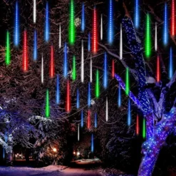 8 Tubes (12in) Christmas Meteor Shower Rain Lights, Multicolor -Christmas Decoration Shop LED Meteor Shower Rain Lights 8 Tubes 30cm Multicolor 7 result 600x600 1
