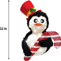 LED Collapsible Penguin Christmas Decorations 22in -Christmas Decoration Shop LED Yard Lights Collapsible Penguin 22in 6 600x598 1