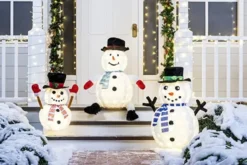 LED Collapsible Snowman Christmas Yard Light 22in -Christmas Decoration Shop LED Yard Lights Collapsible Snowman 22in 2 600x400 1