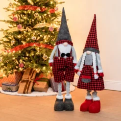 Long Leg Standing Gnome Couple(Red Buffalo) 40in -Christmas Decoration Shop Long Leg Standing Gnome CoupleRed Buffalo 40in 3 result 600x600 1