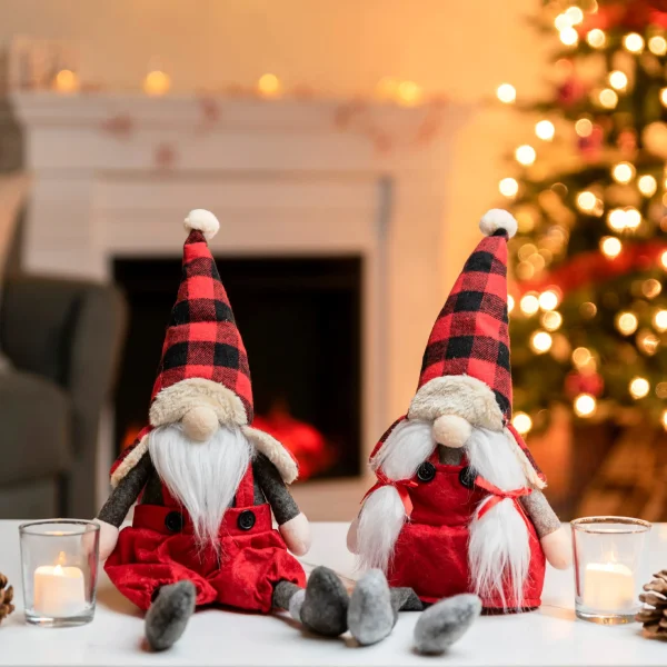 Nordic Style Christmas Gnome Couple 3 Nordic Style Christmas Gnome Couple
