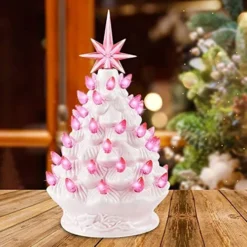9in Ceramic Pink Tabletop Christmas Tree Prelit 10 9in Ceramic Pink Tabletop Christmas Tree Prelit -Christmas Decoration Shop Pink Ceramic Christmas Tree 9in 3 result 1
