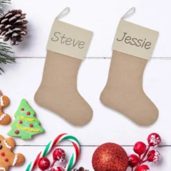 6pcs Plain Burlap Christmas Stockings 18in -Christmas Decoration Shop Plain Burlap Christmas Stocking 3 result 600x600 1