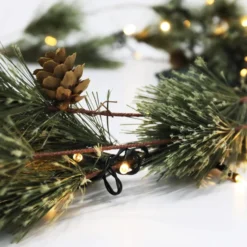Pre Lit Christmas Smokey Pine Garland 11 Pre Lit Christmas Smokey Pine Garland -Christmas Decoration Shop Pre Lit Smokey Pine Christmas Garland 4 result 600x600 1