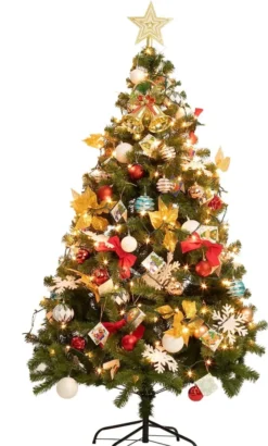 Prelit Christmas Tree With Decoration Kit 6ft -Christmas Decoration Shop Prelit Christmas Tree with Decoration Kit 6ft 2 600x997 1