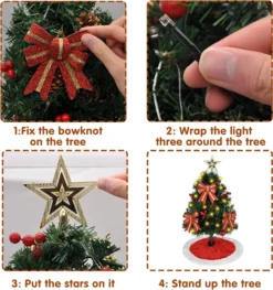 Pre Lit Table Top Christmas Tree Decoration 24in -Christmas Decoration Shop Prelit Tabletop Christmas Tree with Tree Skirt 24in 5 result 600x639 1