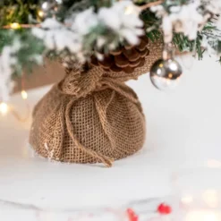 50 LED Prelit Tabletop Christmas Tree With String Lights 24in -Christmas Decoration Shop Prelit Tabletop Flocked Christmas Tree with 50 Warm White String Lights 24in 6 result 600x600 1