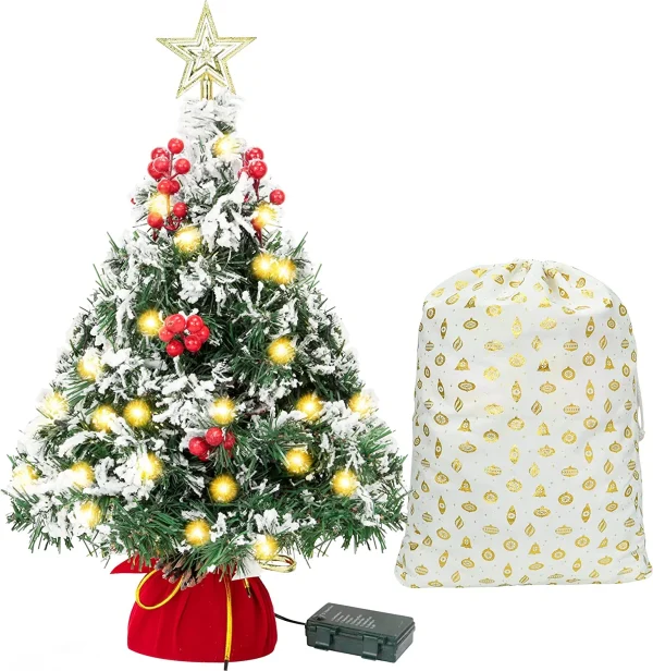 Prelit LED Artificial Mini Christmas Tree 4 Prelit LED Artificial Mini Christmas Tree - Image 2