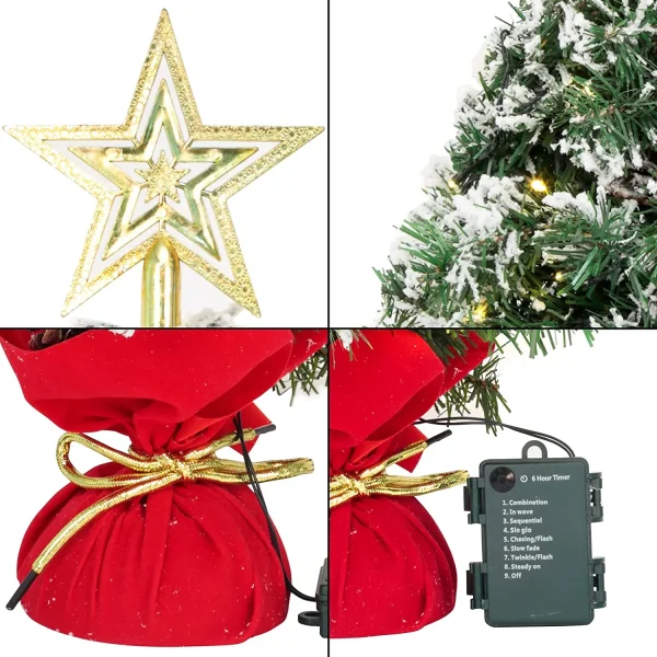 Prelit LED Artificial Mini Christmas Tree 5 Prelit LED Artificial Mini Christmas Tree - Image 3