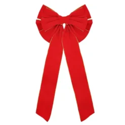Premium Red Velvet Bows With Gold Wired Edge -Christmas Decoration Shop Premium Red Velvet Bows with Gold Wired Edge 4 result 600x600 1