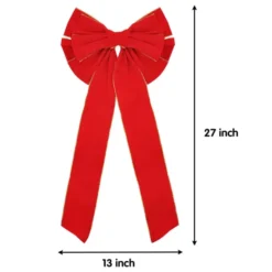 Premium Red Velvet Bows With Gold Wired Edge -Christmas Decoration Shop Premium Red Velvet Bows with Gold Wired Edge 5 result 600x600 1