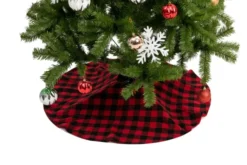 Buffalo Plaid Christmas Tree Skirt Red And Black 36in -Christmas Decoration Shop Red Buffalo Plaid Christmas Tree Skirt 36in 3 result 600x400 1