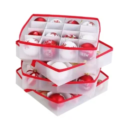 Red Plastic Ornament Storage Box -Christmas Decoration Shop Red Plastic Ornament Storage Box 3 1 600x600 1