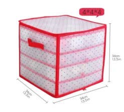 Red Plastic Ornament Storage Box -Christmas Decoration Shop Red Plastic Ornament Storage Box 6 1 600x545 1